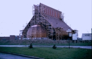 glise Notre-Dame-des-Champs en construction, aot 1963